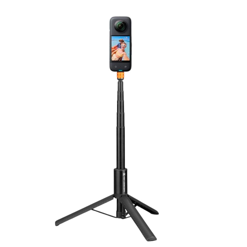 Trípode Selfie K&F Concept KF09.141 MS21, extensible 120cm, compatible Insta360 y GoPro, ultra ligero